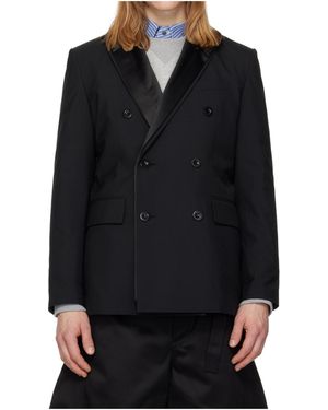 Sacai Wool Blend Suit Jacket - Black