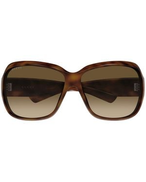 Gucci Eyewear Oversized Frame Sunglasses - Multicolor