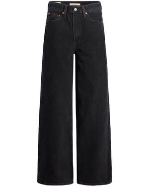 Levi's Logo Patch Wide-Leg Jeans - Black