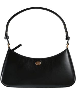 Tory Burch Robinson Zip Top Shoulder Bag - Black