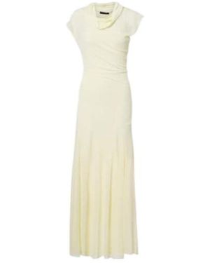 Proenza Schouler Tamara Draped Crêpe Jersey Maxi Dress - White
