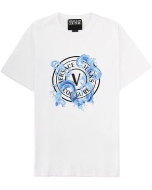 Versace Jeans Couture Logo Print T-Shirt - Blue