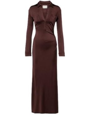 TOVE Iana Jersey Shirt Dress - Purple