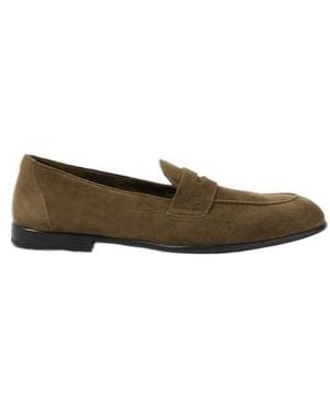 Brioni Suede Penny Loafers - Brown