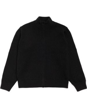 Stussy Lambs Wool Zip Sweater - Black