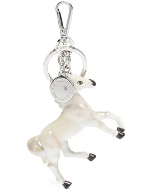 Stella McCartney Horse Shaped Keychain - White