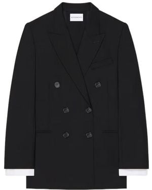 Givenchy Double-Breasted Slashed Jacket - Black