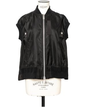 Sacai Twill Vest - Black