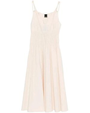 Pinko Amie Gathered Midi Dress - White