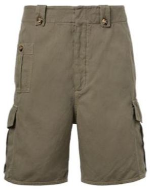 Brunello Cucinelli Cotton And Linen Cargo Shorts - Green