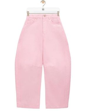 Loewe Barrel Wide-Leg Pants - Pink