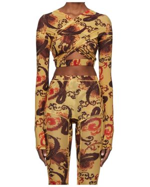 KNWLS Anti-Cross Print Top - Metallic