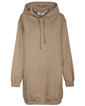 MSGM Logo Hooded Hoodie - Natural