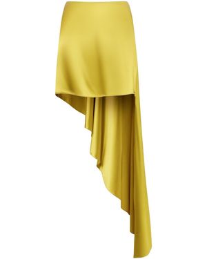 Alaïa Alaïa Pointed Satin Skirt - Yellow