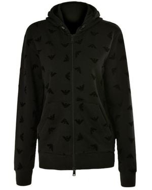 Armani Jeans Hooded Casual Sweater - Black