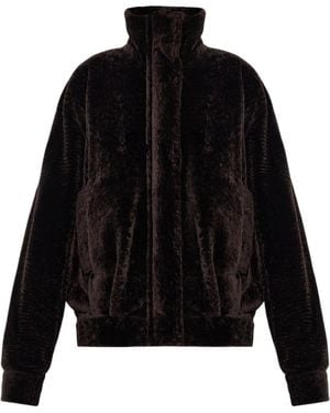 Arma Long-Sleeved Zip-Up Coat - Black