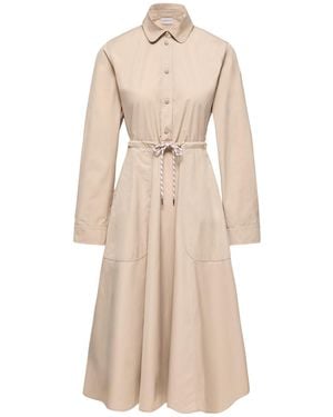 Moncler Drawstring Waist Shirt Dress - Natural
