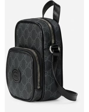 Gucci Logo-Patch Zip-Fastening Backpack - Black