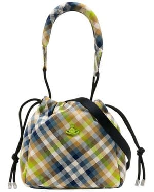 Vivienne Westwood Hilary Small Check Shoulder Bag - Green