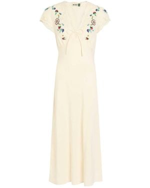 RIXO London Embroidered Lace Dress - White
