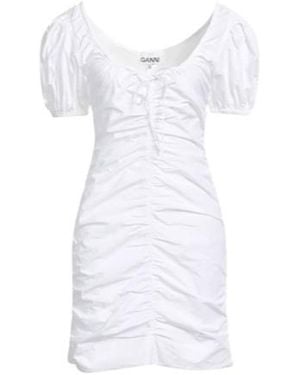 Ganni Slim-Fit Dress - White