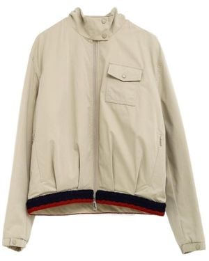 Moncler Long-Sleeved Casual Jacket - Natural