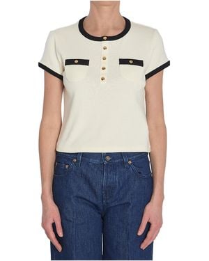 Celine Cropped T-Shirt - Blue