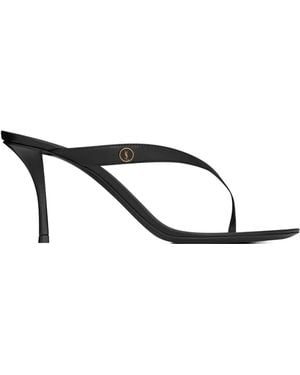 Saint Laurent Sue Thong Mules - White