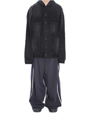 Balenciaga Oversized Layered Jacket - Black