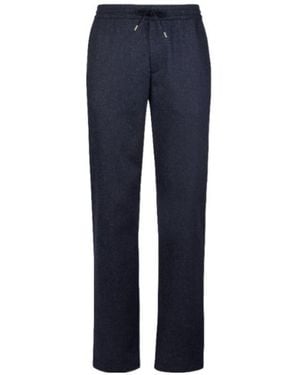 Sease Drawstring Elasticated-Waistband Trousers - Blue