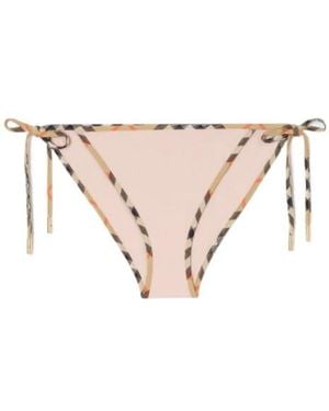 Burberry Check Trim Bikini Briefs - Natural
