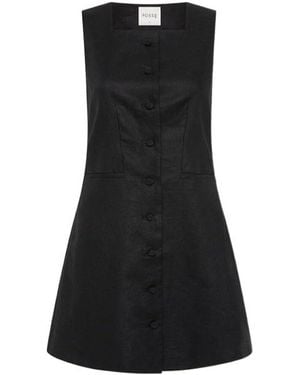 Posse Rio Button Mini Dress - Black