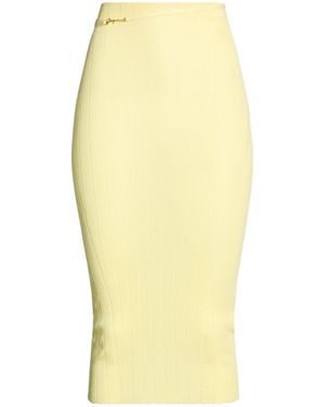 Jacquemus Solid-Colored Knit Midi Skirt - Yellow