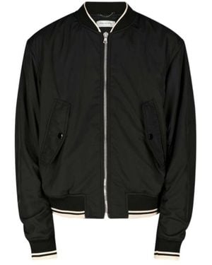 Dries Van Noten Zip Detailed Bomber Jacket - Black