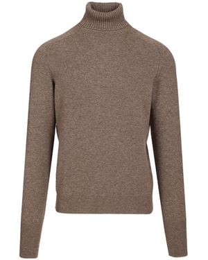 Fedeli Turtleneck Sweater - Brown