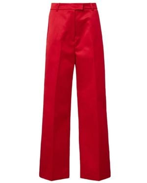 Frankie Shop Brickell Satin Wide-Leg Trousers - Red