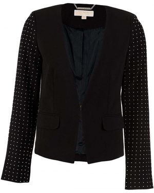 Michael Kors Black Studded Blazer Colour: Black