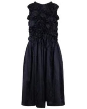 Comme des Garçons Ruffled-Detail Midi Dress - Blue