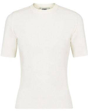 Fendi Viscose Sweater - White