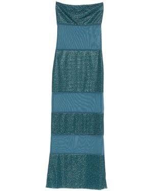 Oséree Glitter Panel Dress - Blue