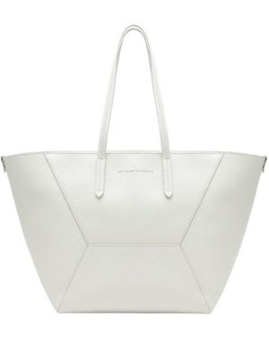 Brunello Cucinelli Double-Handle Shoulder Bag - White