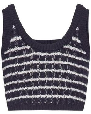 RED Valentino Cropped Knit Top - Blue