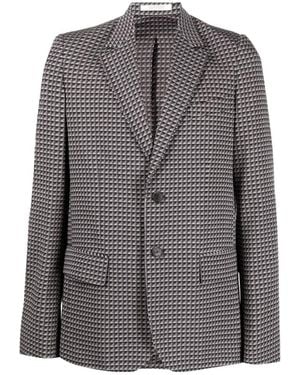 Valentino Houndstooth Blazer - Grey