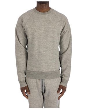 Tom Ford Crew-Neck Mélange-Effect Sweatshirt - Gray