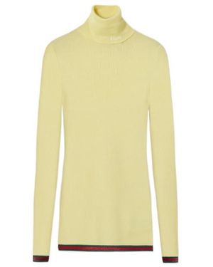 Gucci Cashmere And Silk Blend Top - Yellow