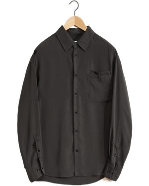 Lemaire Long-Sleeved Button-Up Shirt - Grey