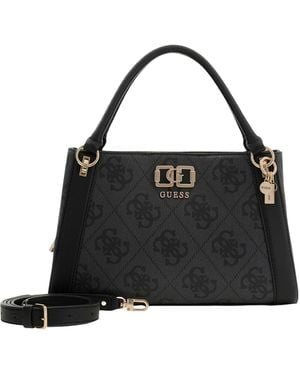 Guess Monogram-Pattern Tote Bag - Black