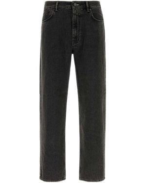Closed High-Rise Straight-Leg Jeans - Black
