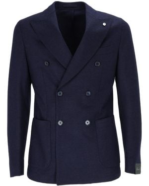 Lubiam Long-Sleeve Blazer - Blue