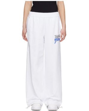 Versace Jeans Couture Logo-Print Elasticated-Waist Track Pants - White